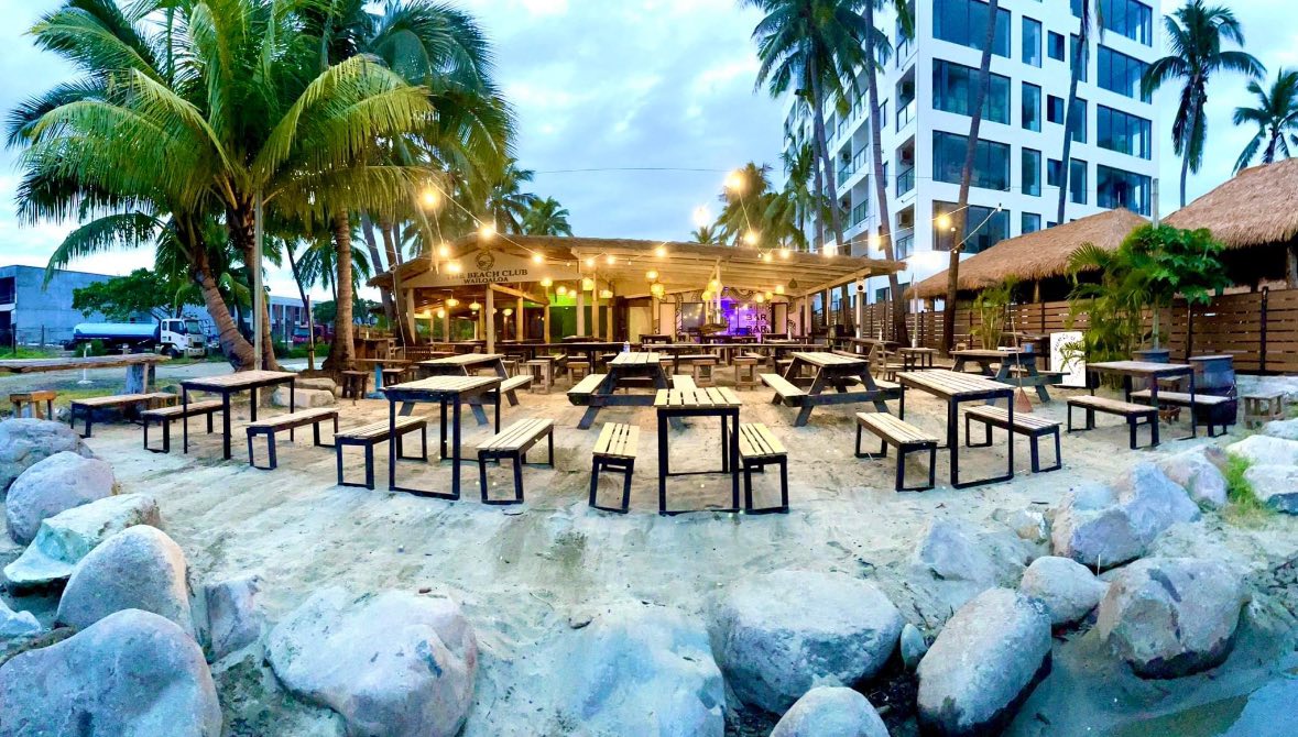 Beach Club seating by Wailoaloa Beach