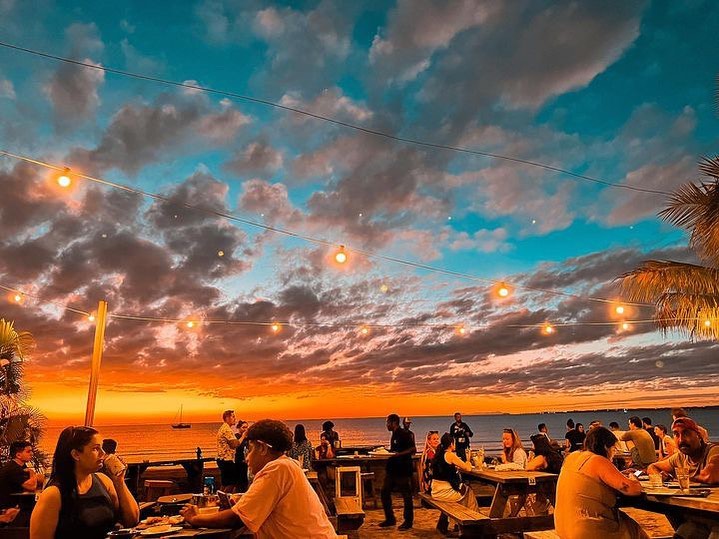 Sunset dining at The Beach Club Wailoaloa